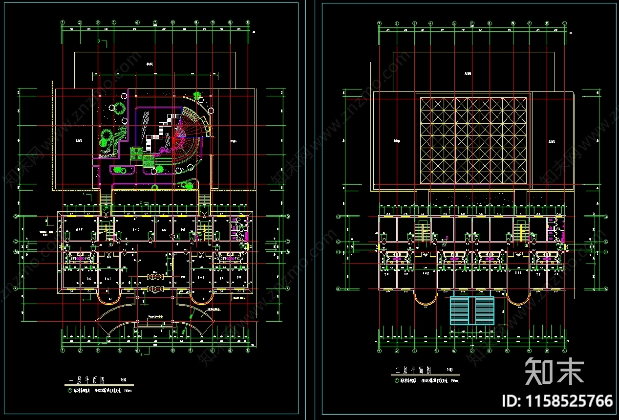 11套老年公寓养老院敬老中心建筑图纸cad施工图下载【ID:1158525766】