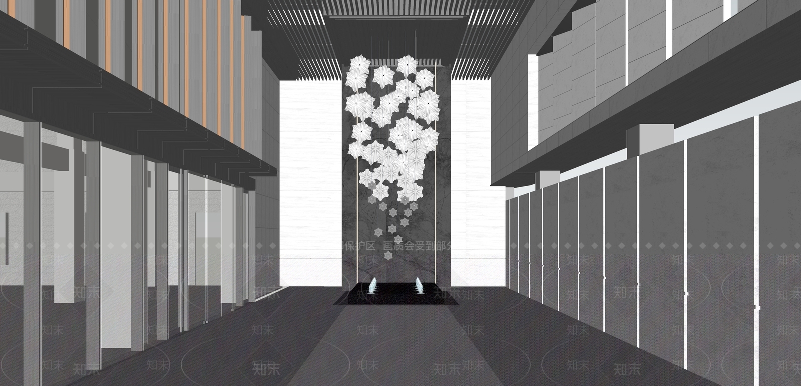 现代不锈钢金属花卉艺术装置SU模型下载【ID:1158534386】