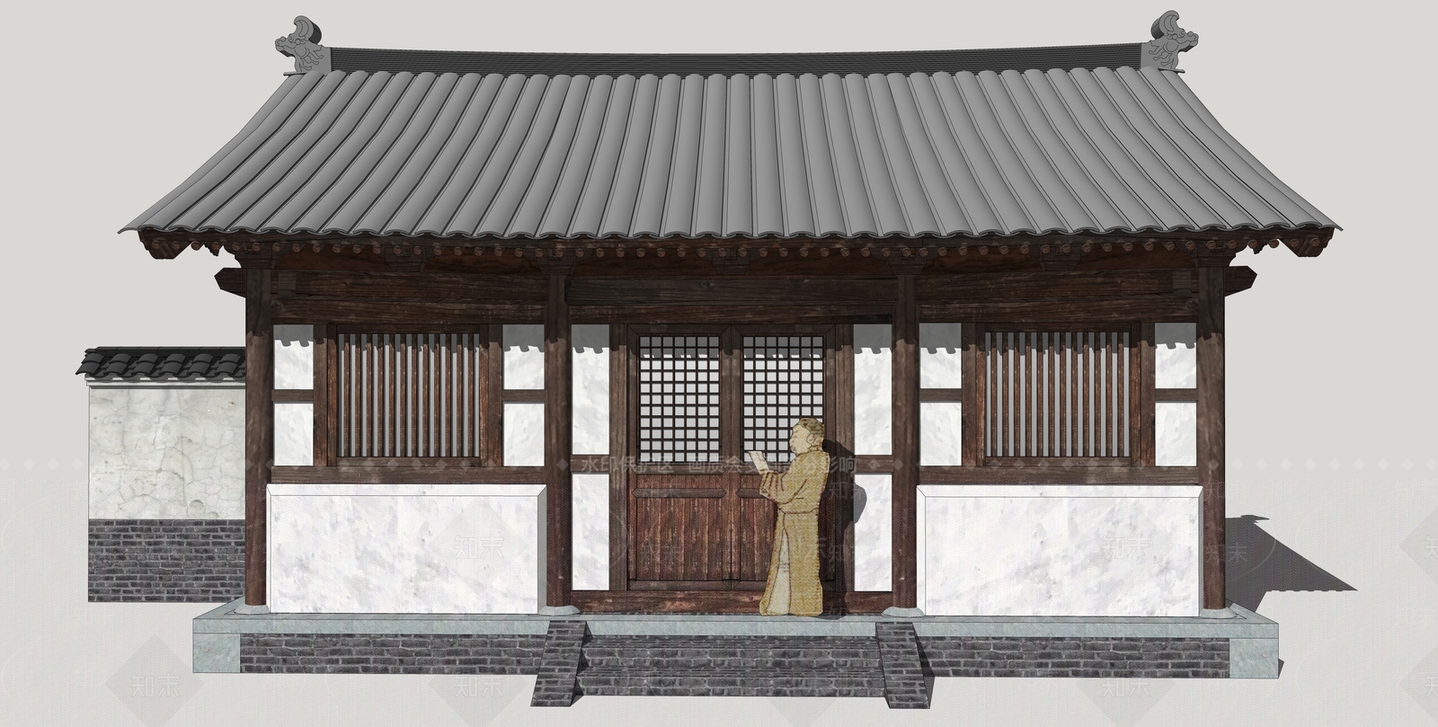 中式宋代居房子SU模型下载【ID:1158534930】_知末su模型网