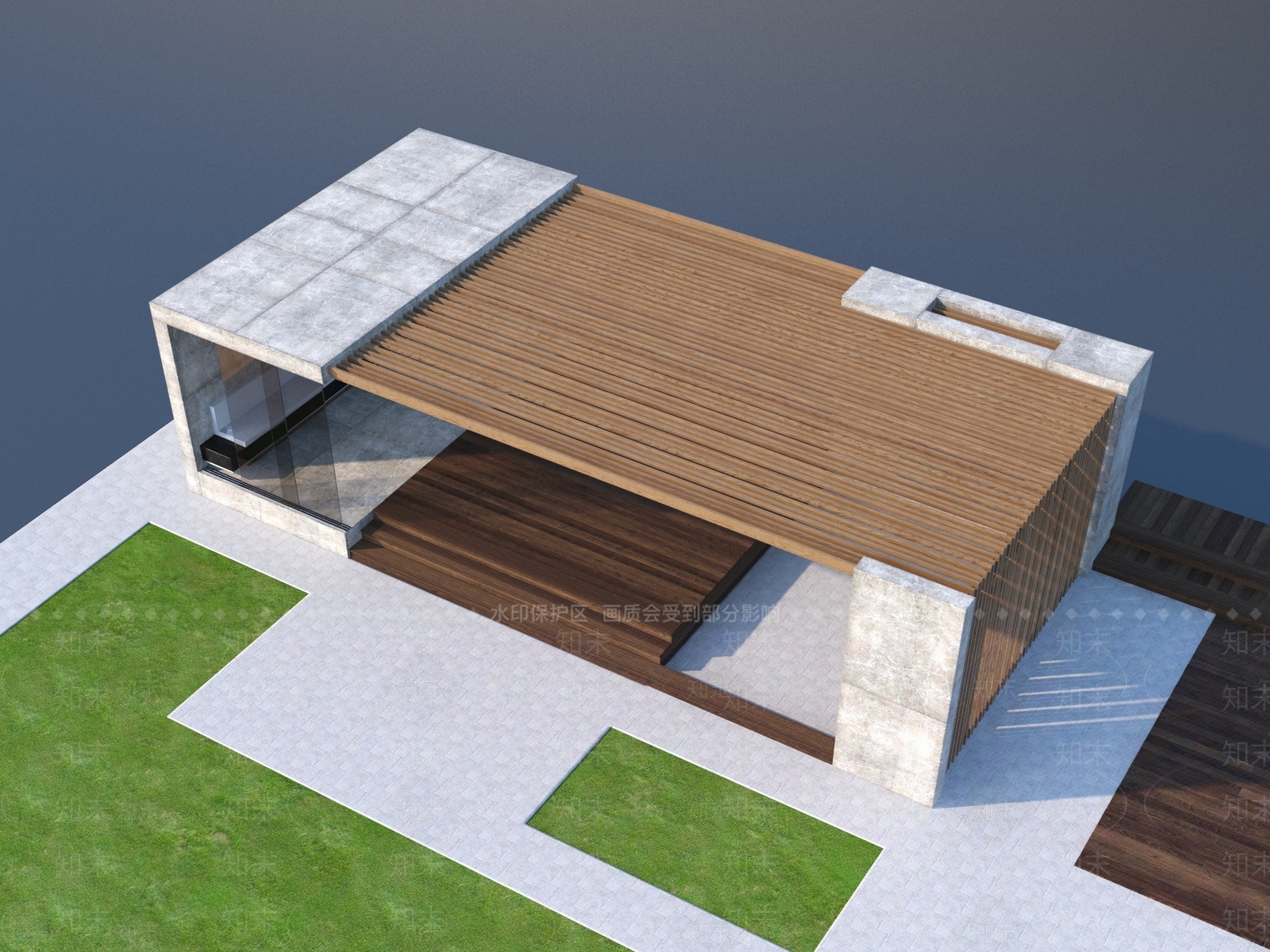 现代室外小品3D模型下载【ID:1158540736】