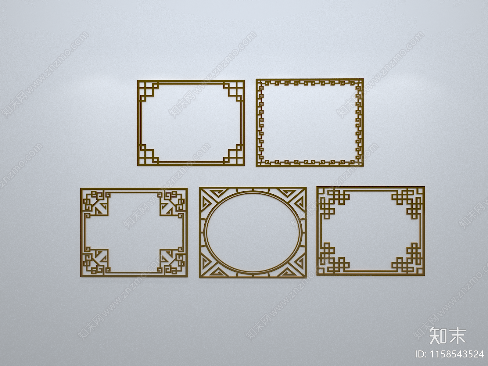 新中式窗花3D模型下载【ID:1158543524】