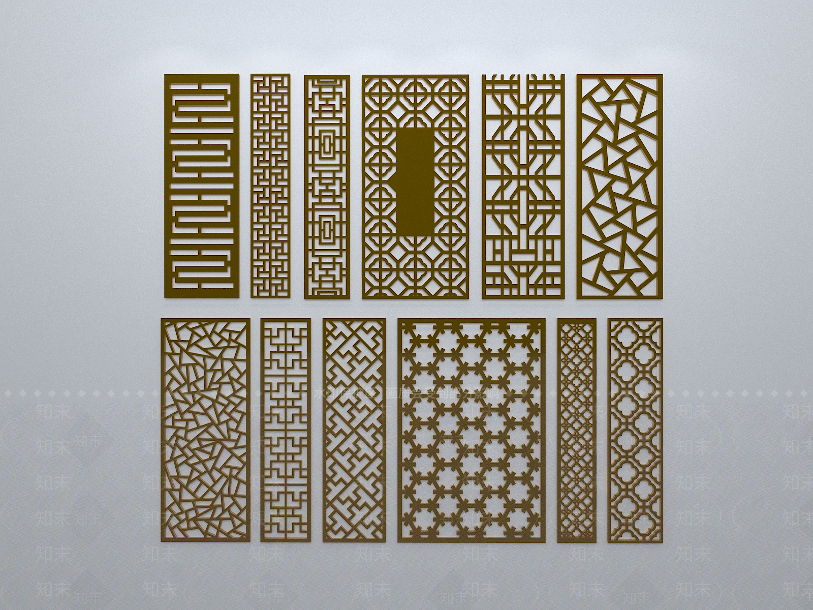 新中式窗花3D模型下载【ID:1158545115】