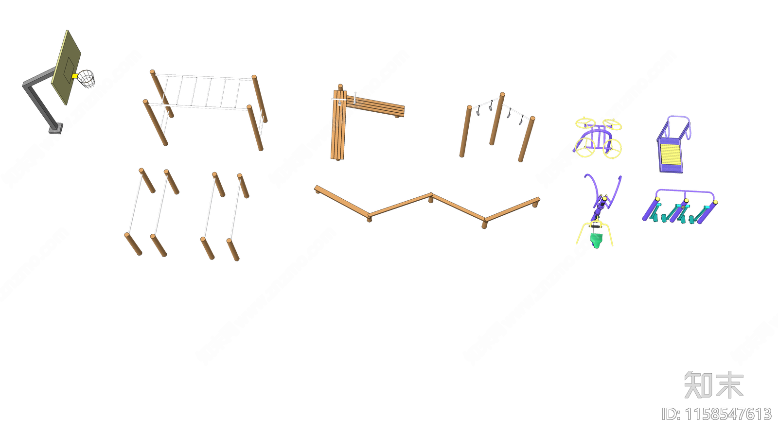 现代游乐设施SU模型下载【ID:1158547613】
