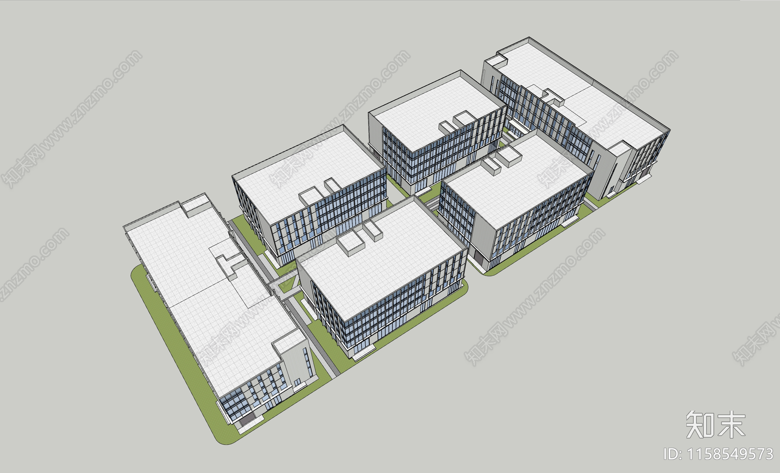 现代产业园SU模型下载【ID:1158549573】