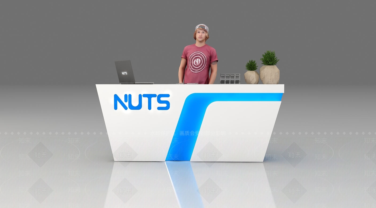 现代接待台3D模型下载【ID:1158549697】