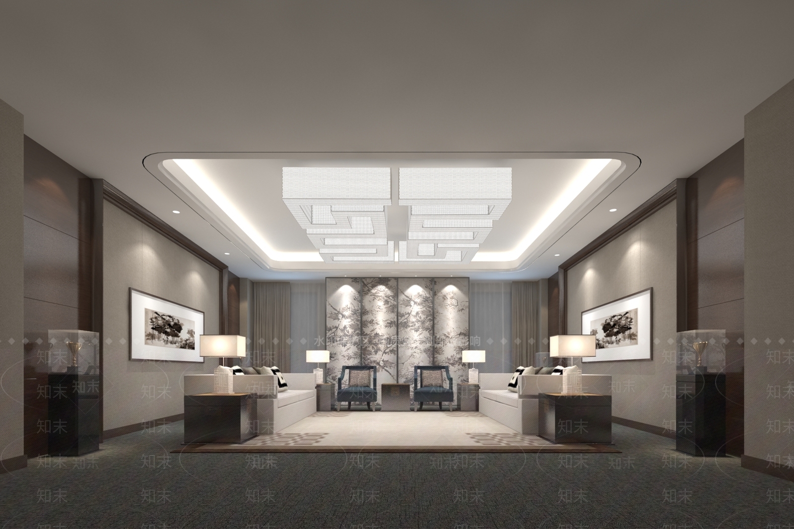 现代贵宾接待室3D模型下载【ID:1158551060】