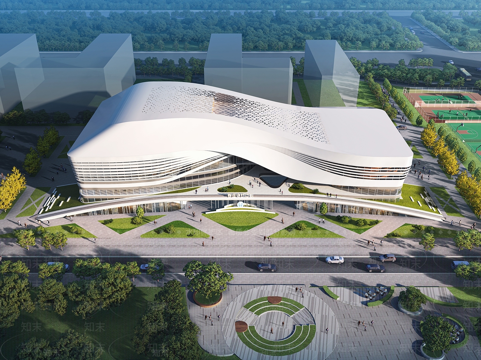 现代学生活动中心SU模型下载【ID:1158551216】