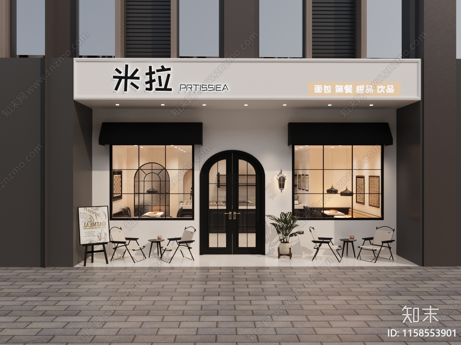 轻法式面包店3D模型下载【ID:1158553901】