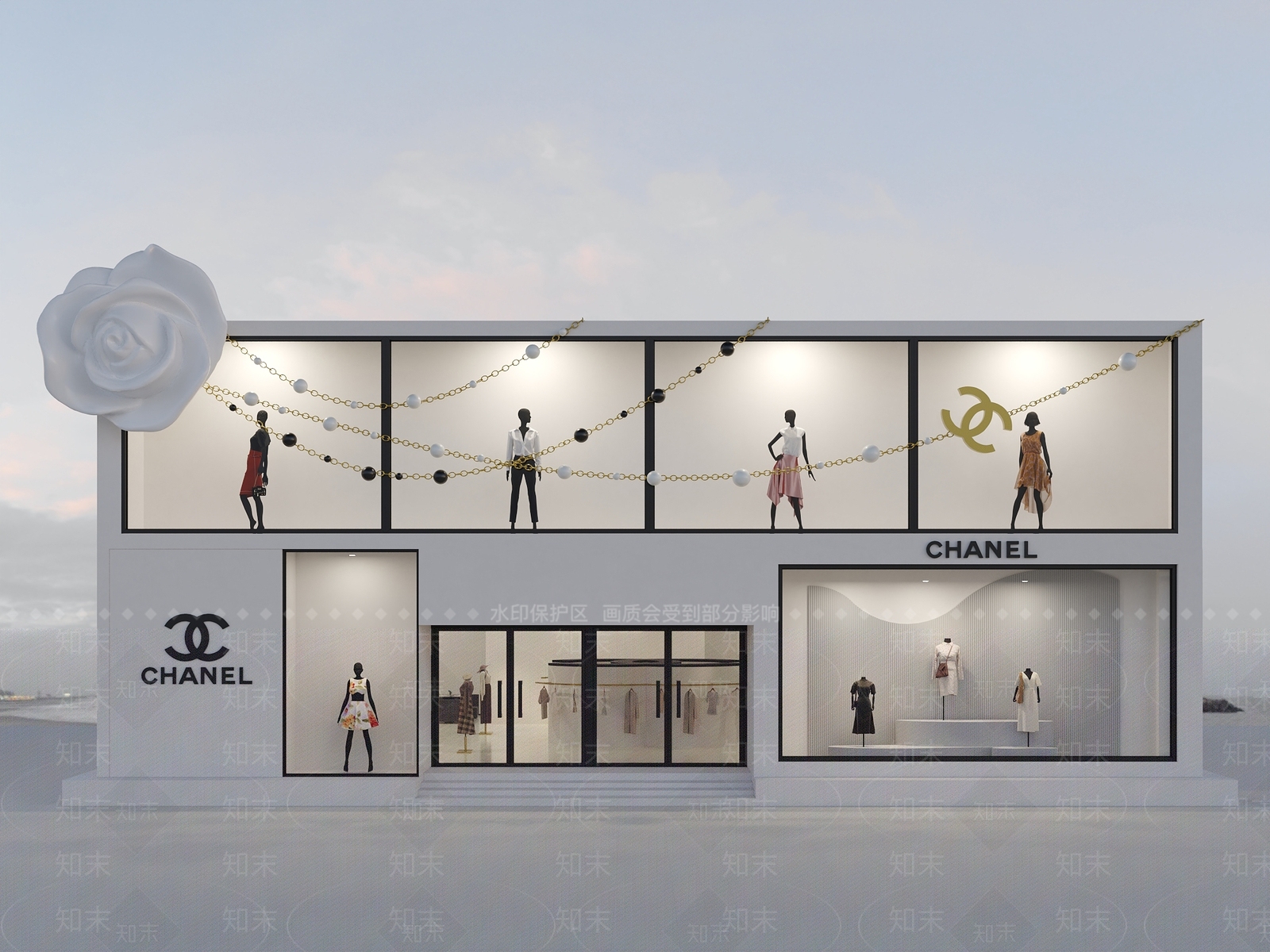 现代奢饰品店铺3D模型下载【ID:1158554946】