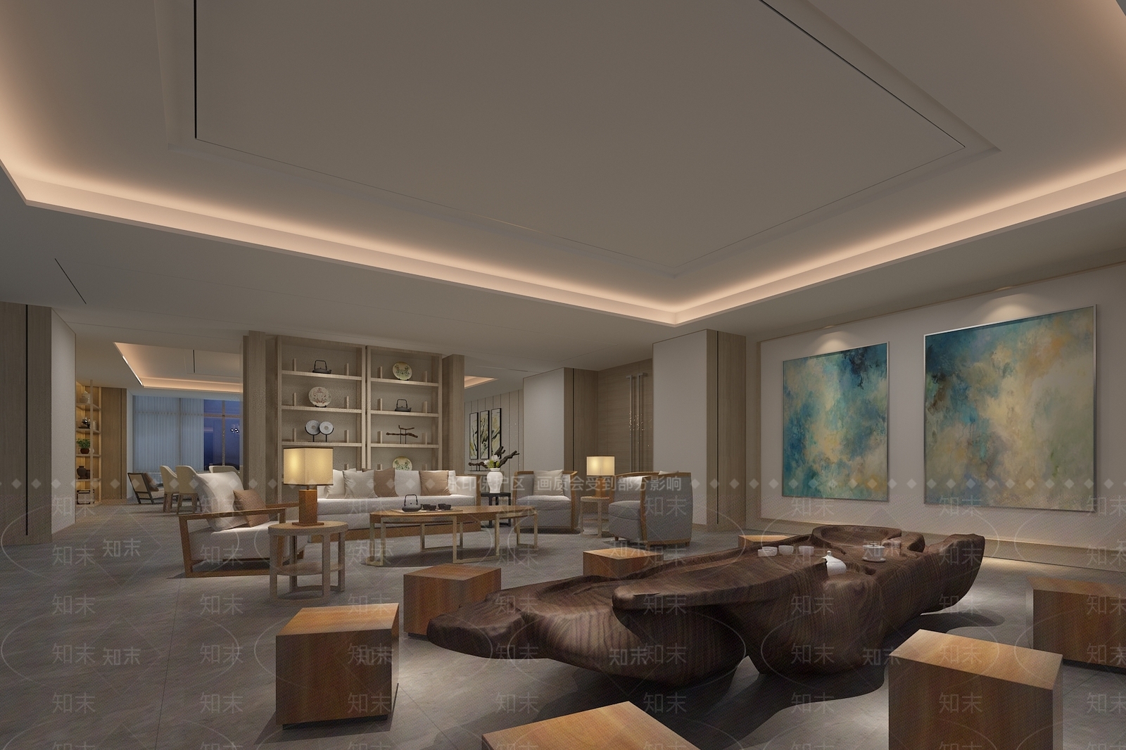 现代0420接待室3D模型下载【ID:1158555660】