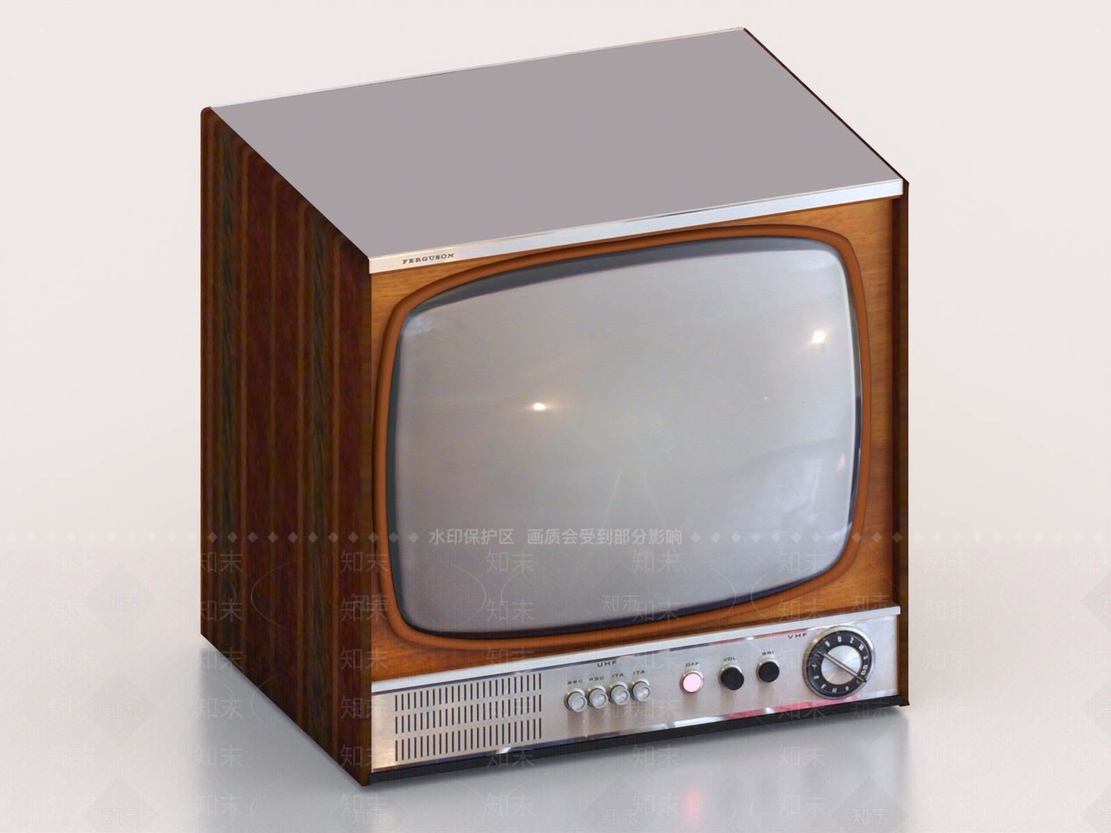 复古电视机3D模型下载【ID:1158555747】
