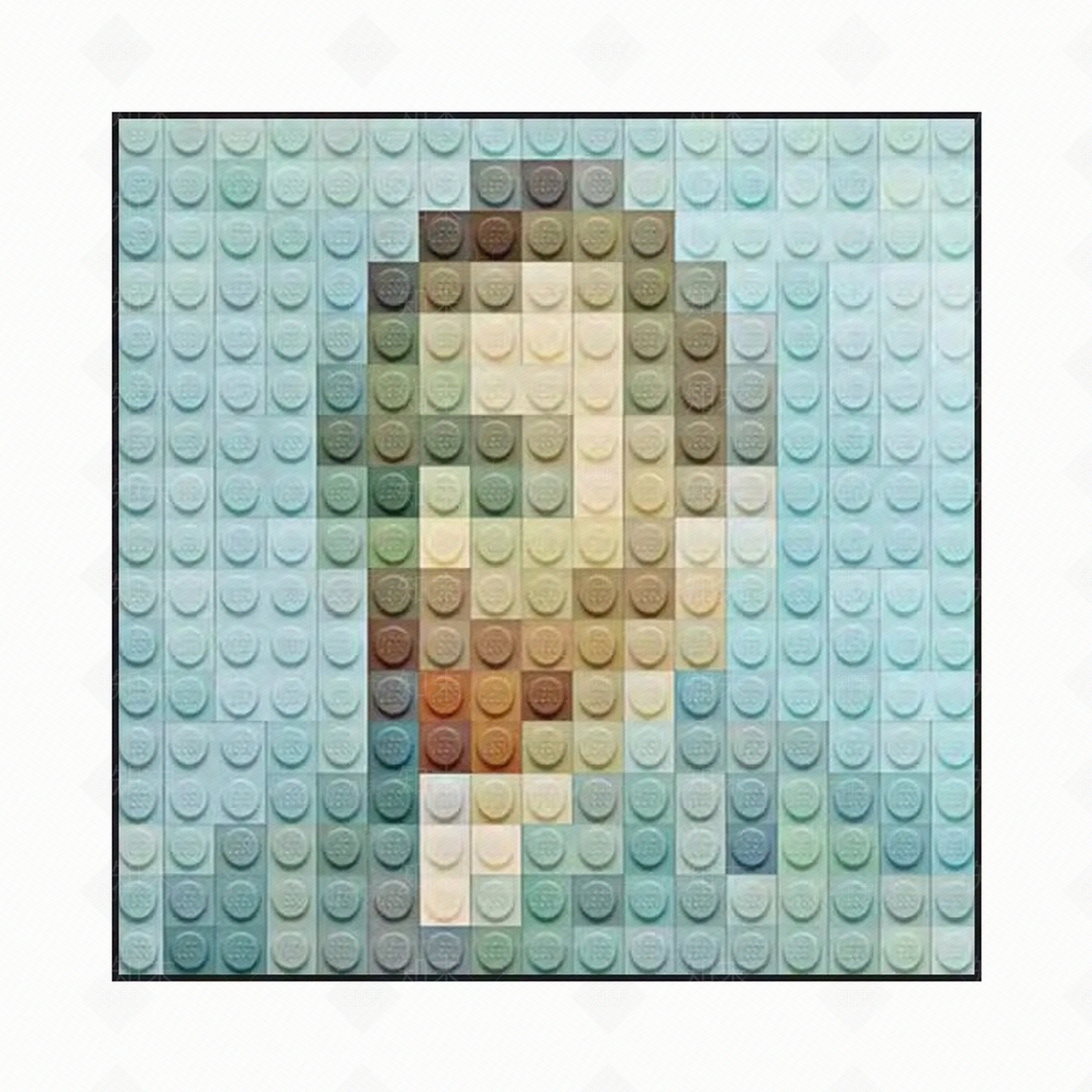 梵高格子画装饰画马赛克贴图下载【ID:1158557044】