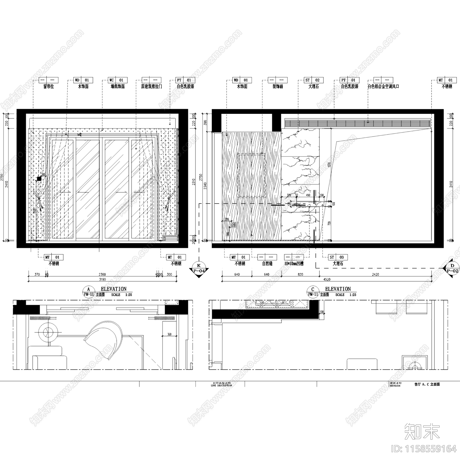 现代简约华日城市理想B6户型样板房室内家装cad施工图下载【ID:1158559164】