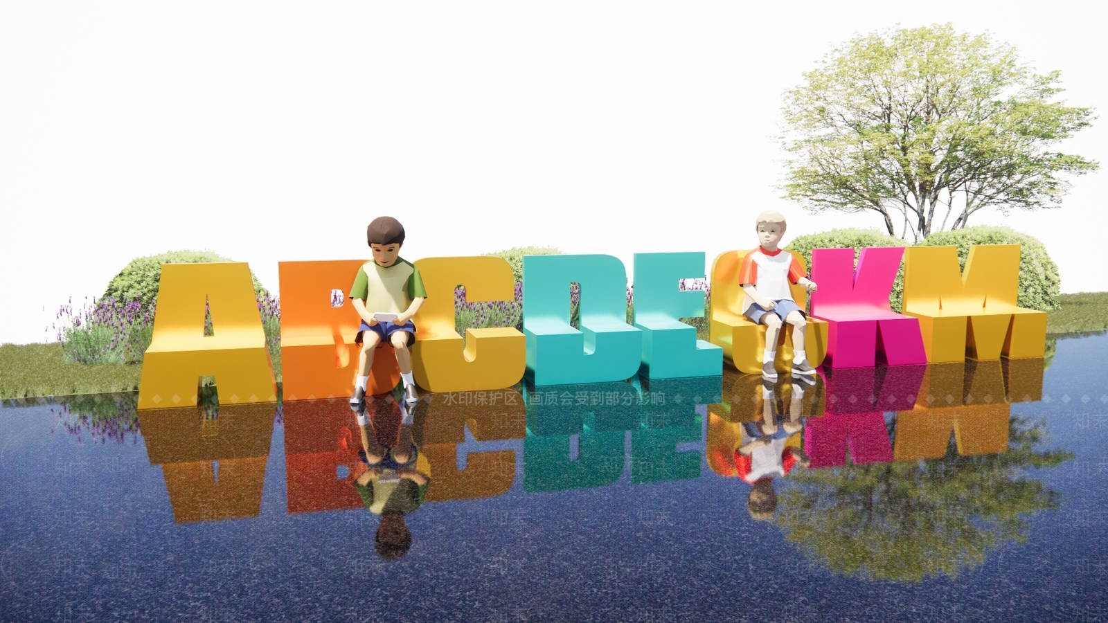 现代校园文化运动雕塑3D模型下载【ID:1158566589】