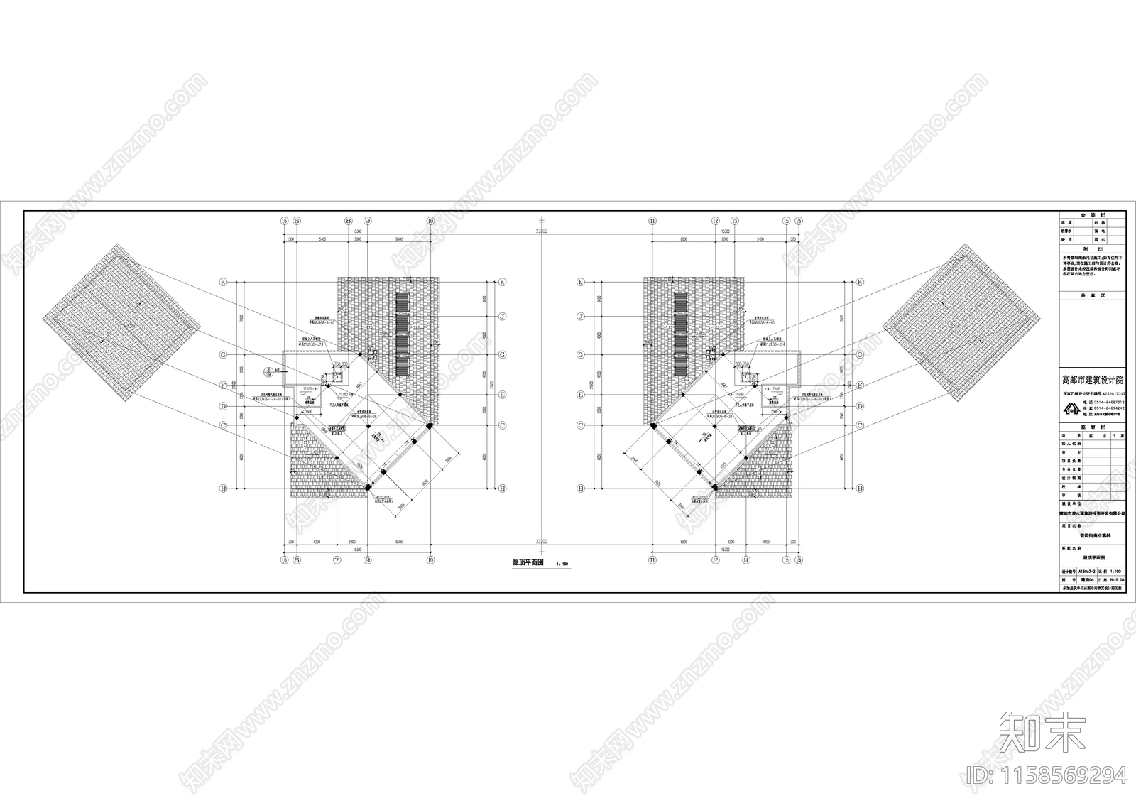 建筑普照街商业酒店cad施工图下载【ID:1158569294】