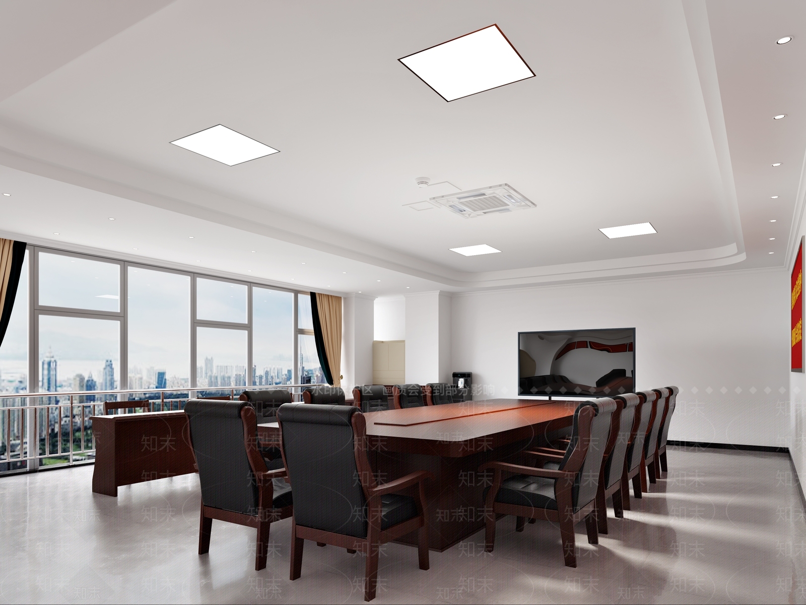 现代党建室3D模型下载【ID:1158573501】