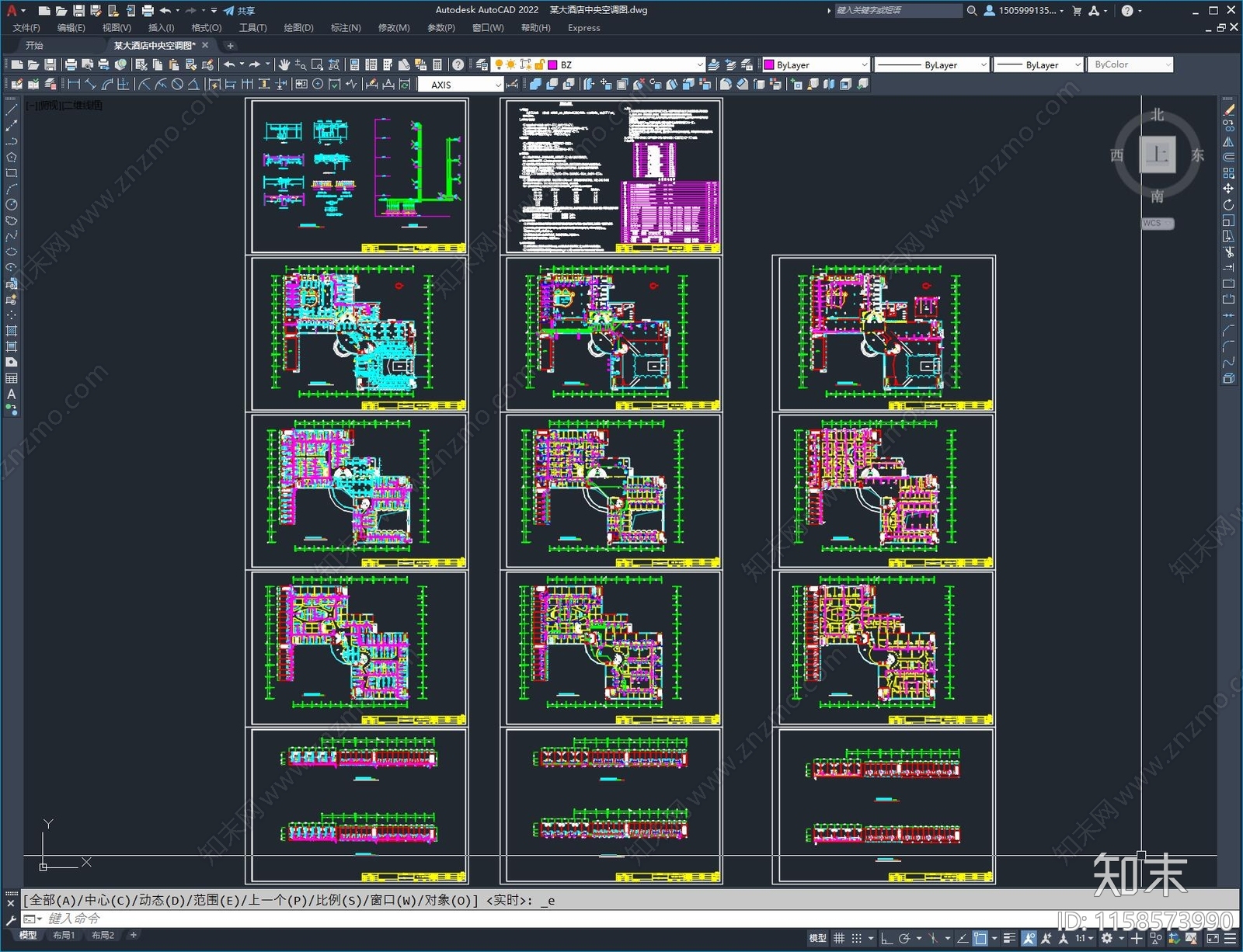 某大酒店中央空调图施工图下载【ID:1158573990】