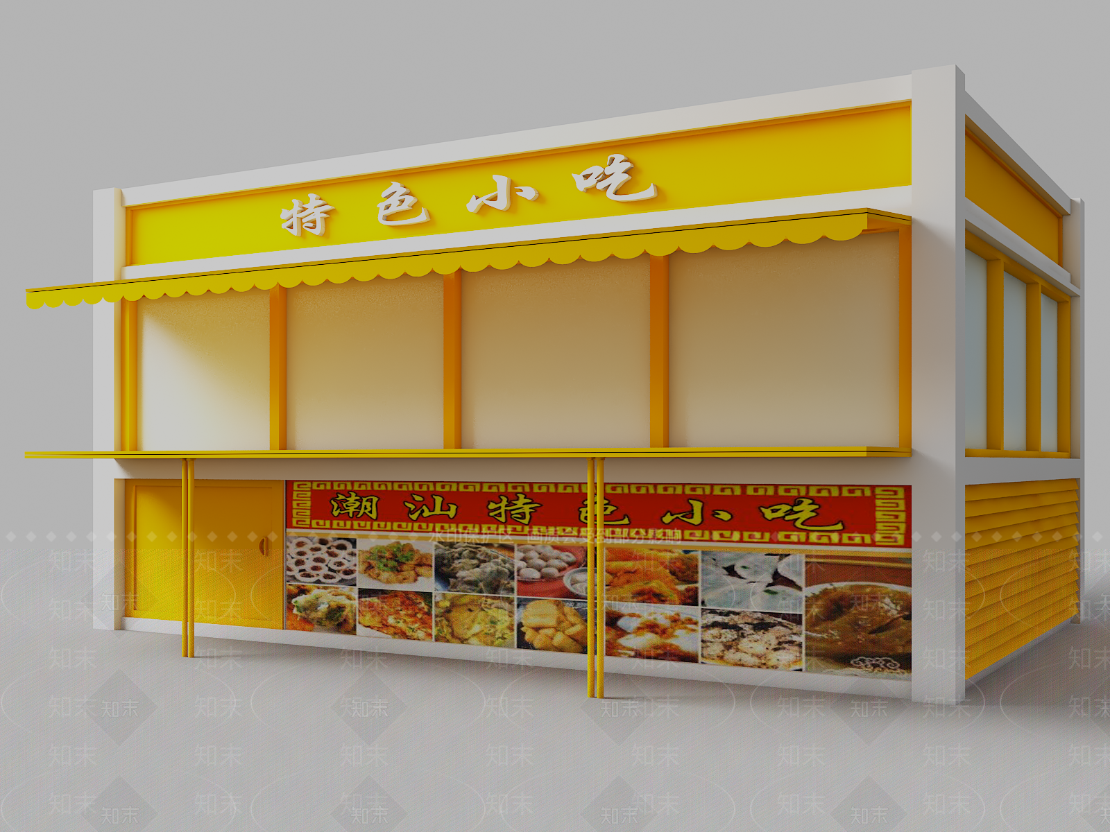 网红摊位3D模型下载【ID:1158576217】