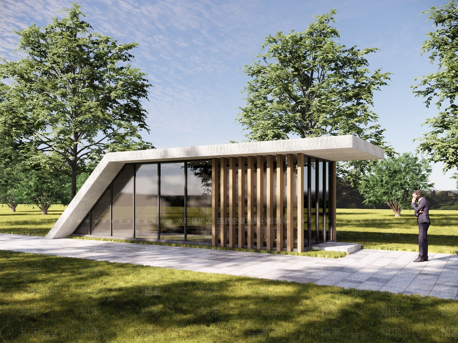 现代人防出入口SU模型下载【ID:1158577038】