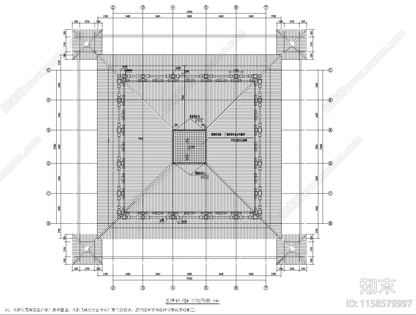 仿古建筑宫殿全套建筑结cad施工图下载【ID:1158579997】