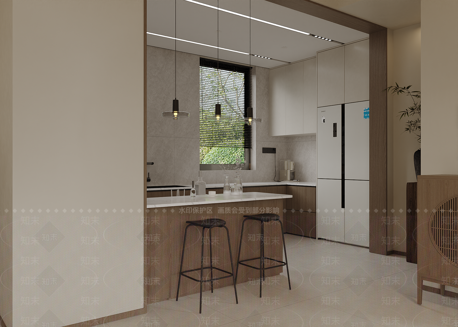 新中式厨房3D模型下载【ID:1158580867】