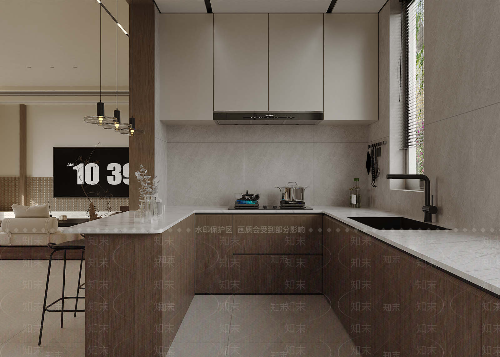 新中式厨房3D模型下载【ID:1158580867】