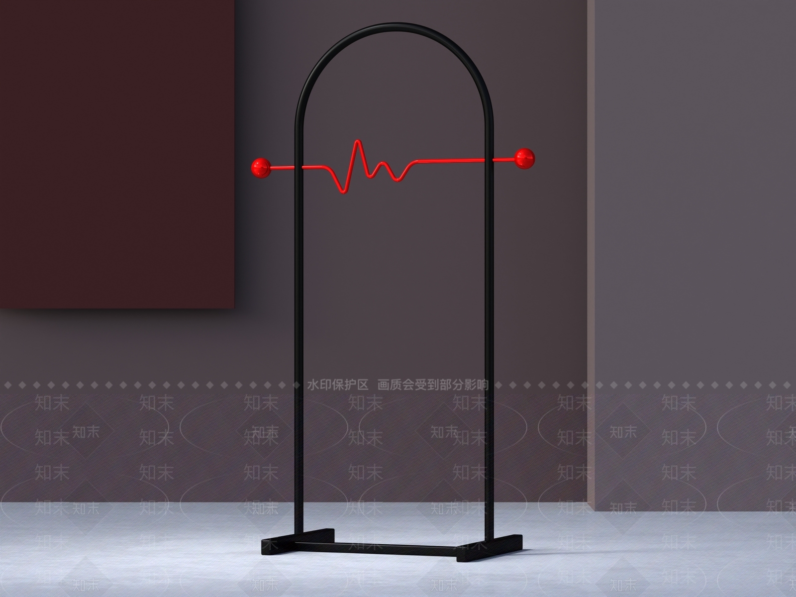 现代衣架3D模型下载【ID:1158585514】