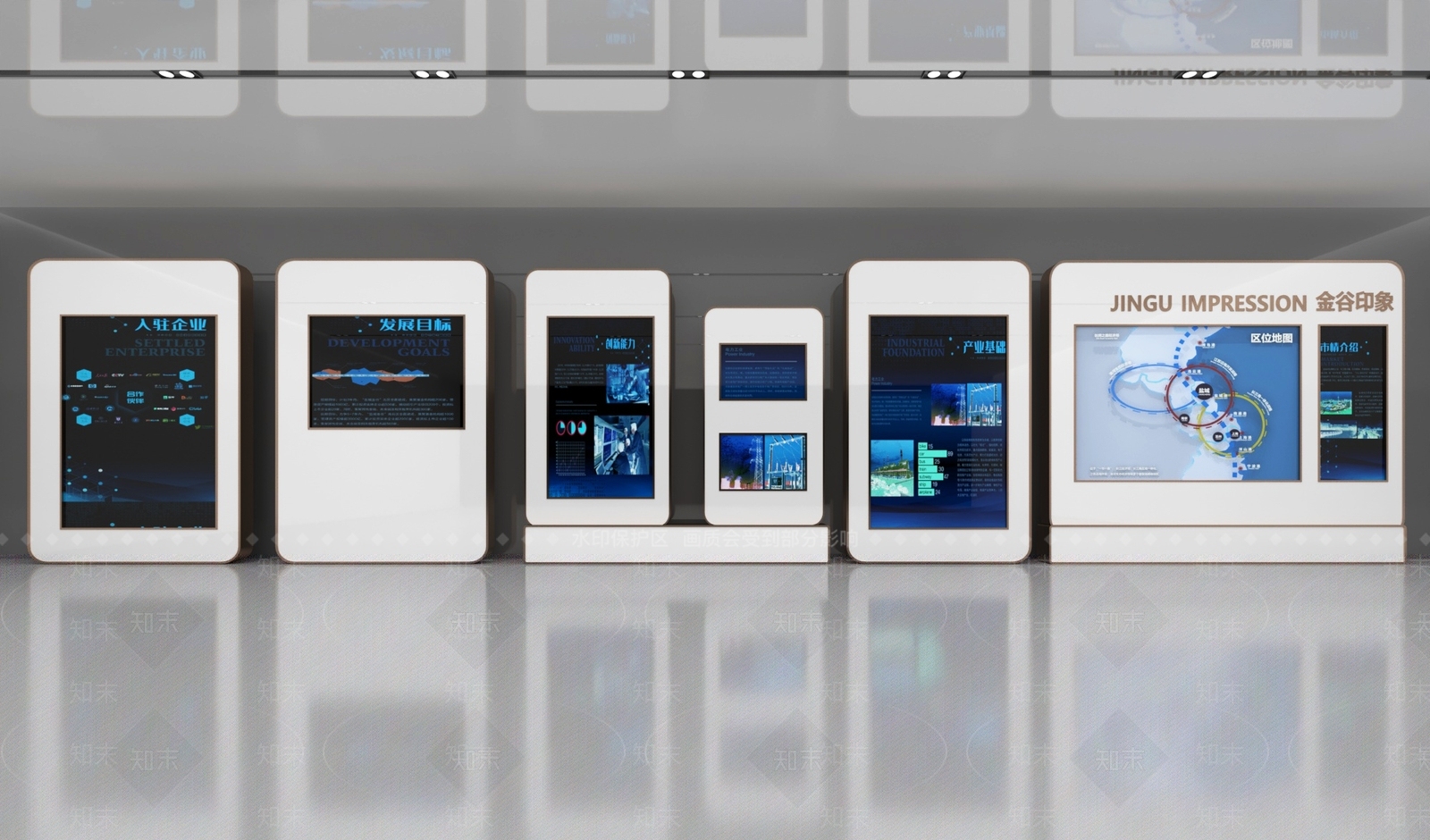 现代文化图文展厅3D模型下载【ID:1158585628】