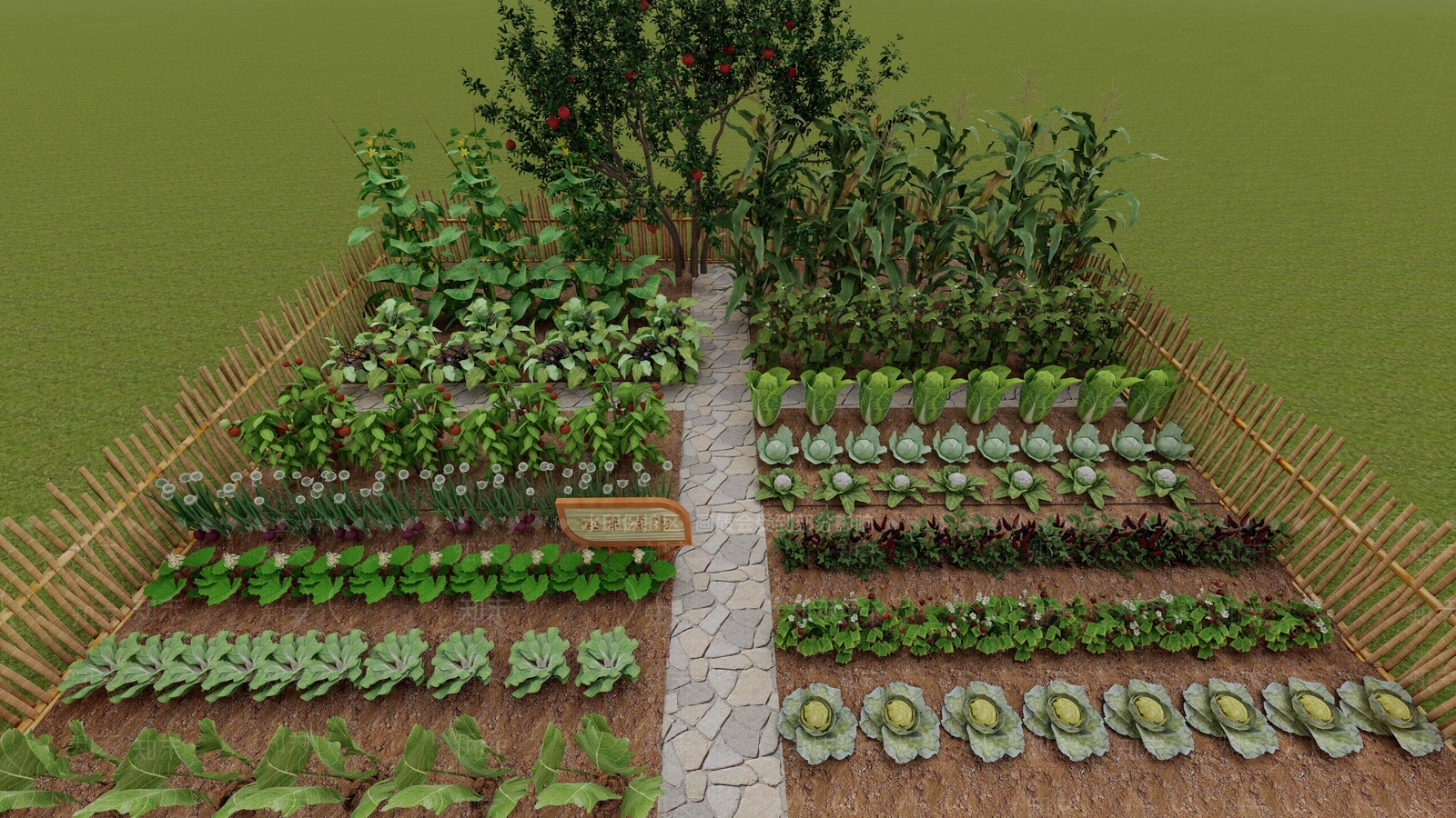 现代菜园SU模型下载【ID:1158586896】