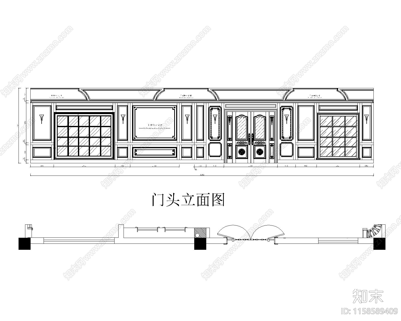 高档家具店门头施工图下载【ID:1158589409】