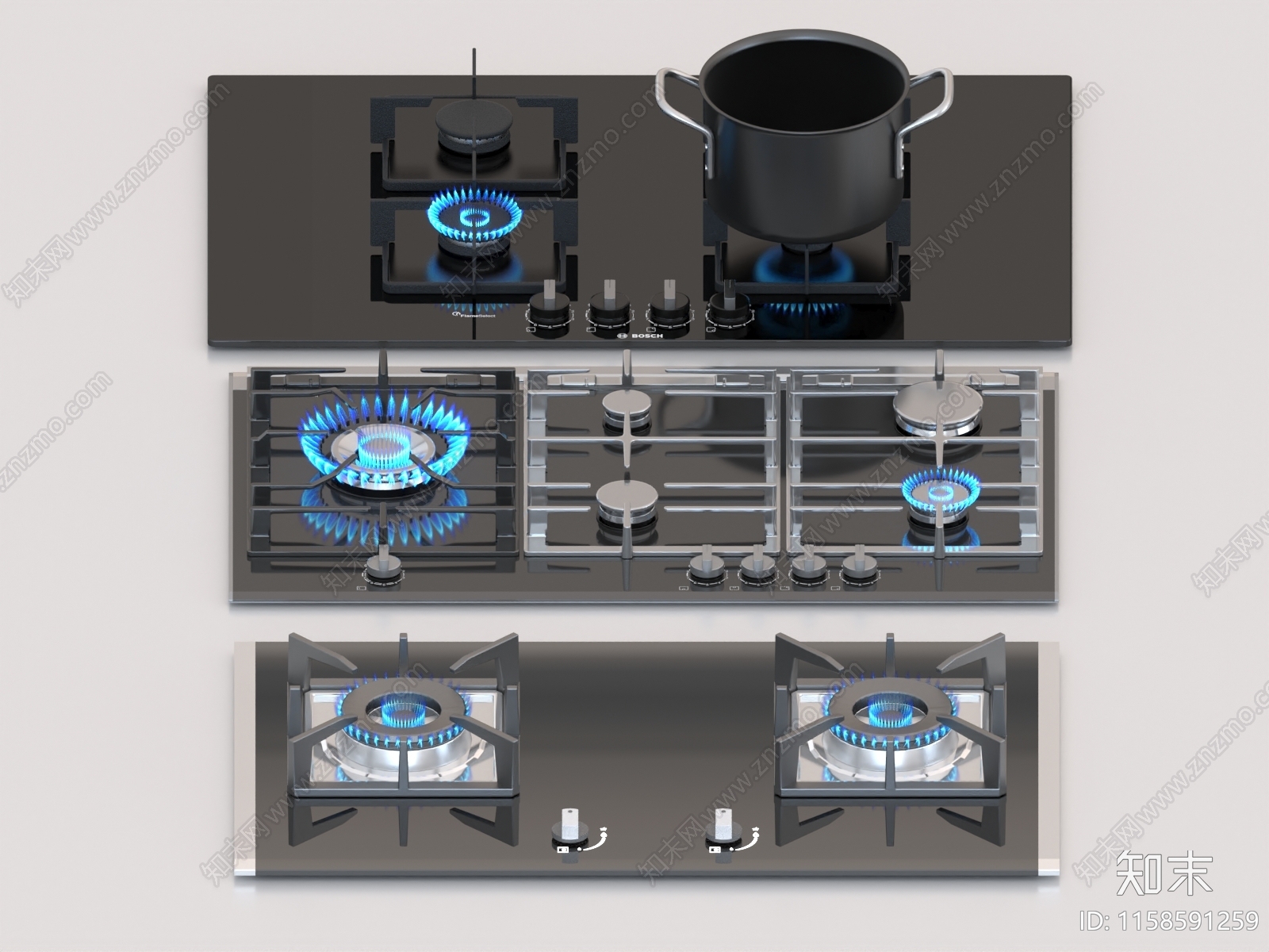 燃气灶3D模型下载【ID:1158591259】