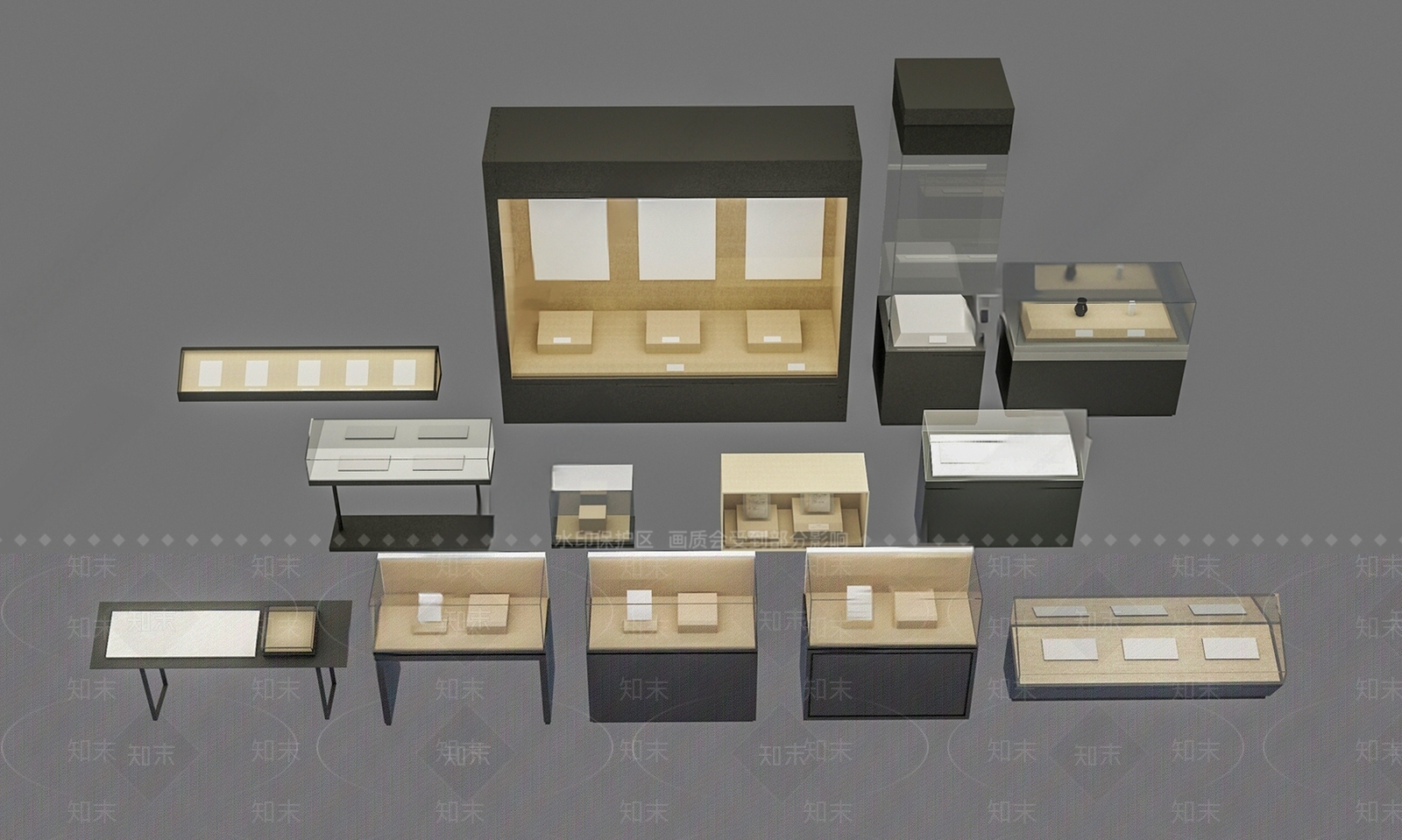 现代展柜3D模型下载【ID:1158591398】
