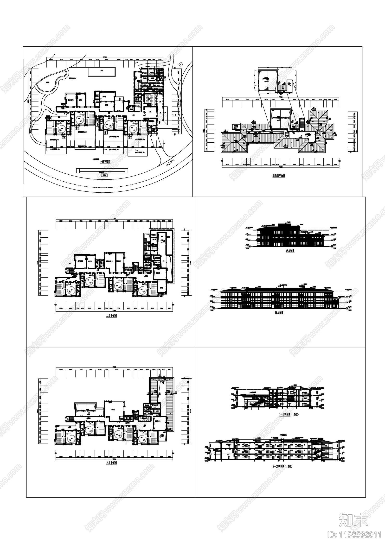 幼儿园建筑平面图施工图下载【ID:1158592011】