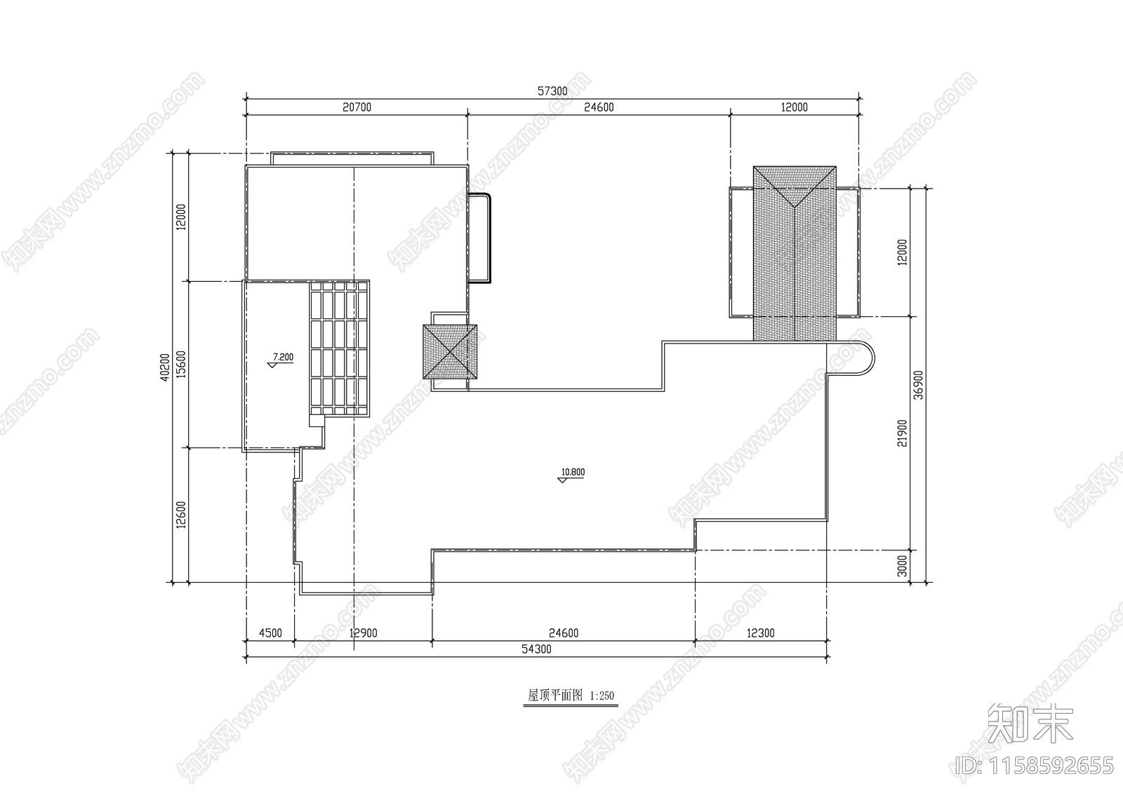 幼儿园建筑方案平面图cad施工图下载【ID:1158592655】