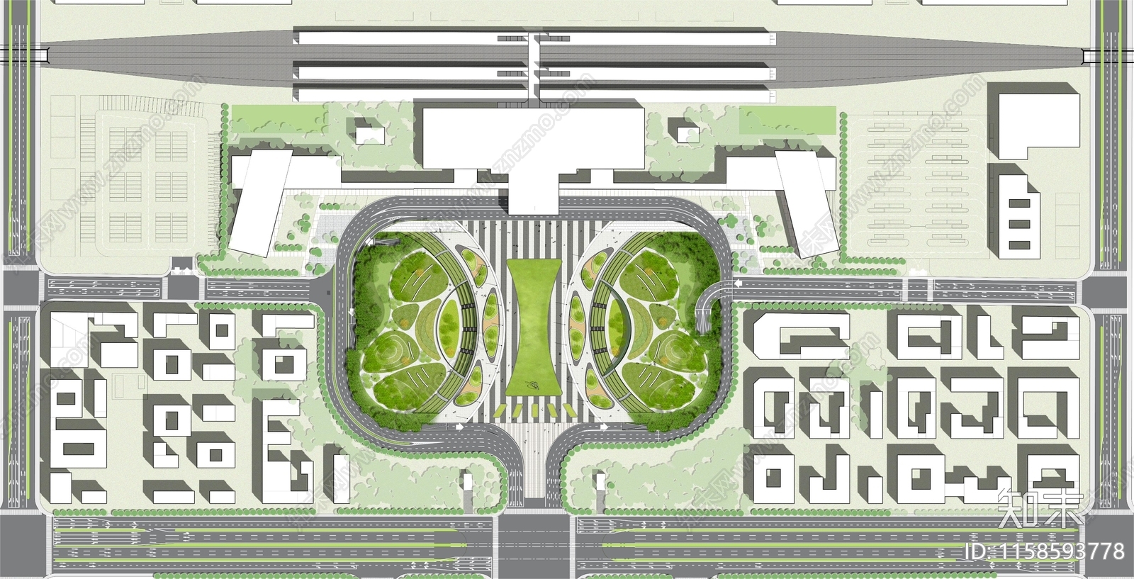 现代江西某高铁站前广场景观规划设计方案文本下载【ID:1158593778】