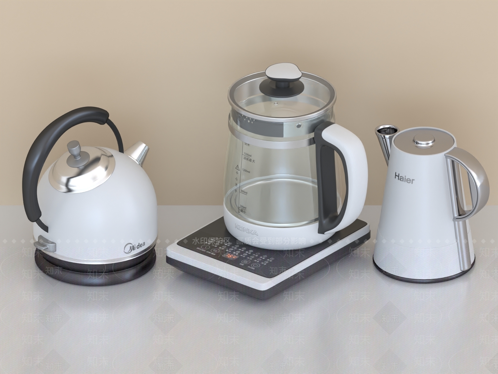 电热水壶3D模型下载【ID:1158595942】