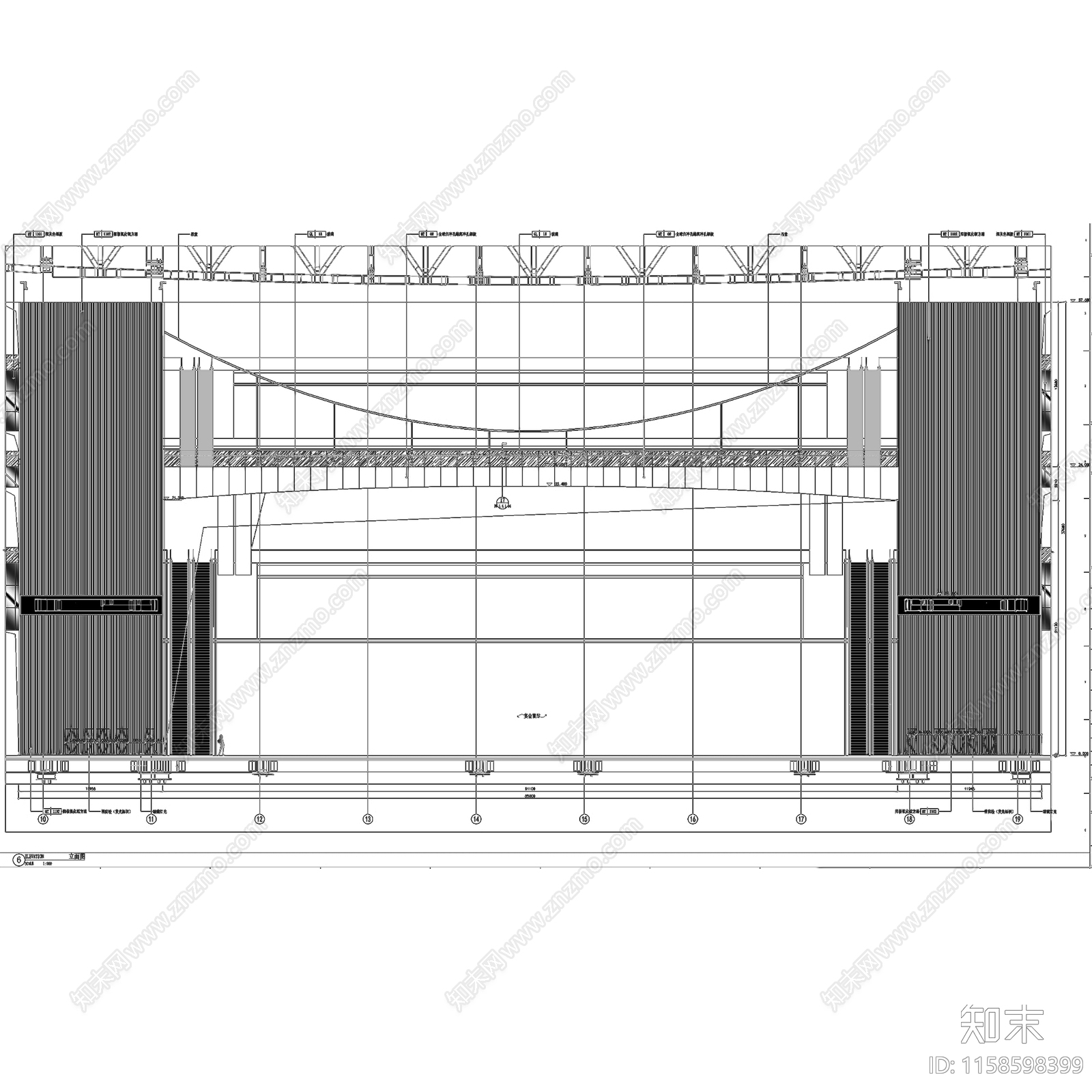 西安丝绸之路会议中心扩初室内工装CAcad施工图下载【ID:1158598399】