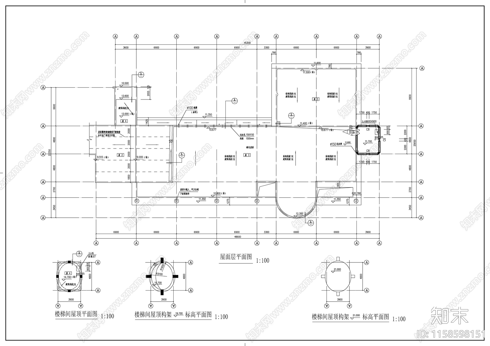 九班幼儿园建筑图cad施工图下载【ID:1158598151】