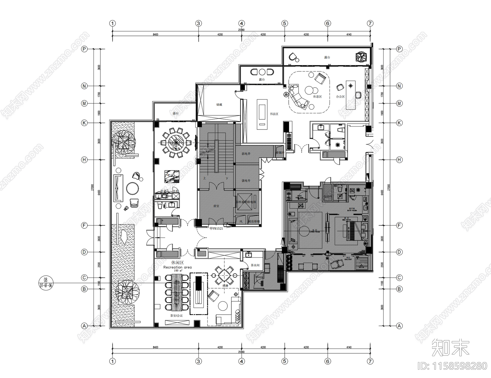 550㎡星级酒店会cad施工图下载【ID:1158598280】