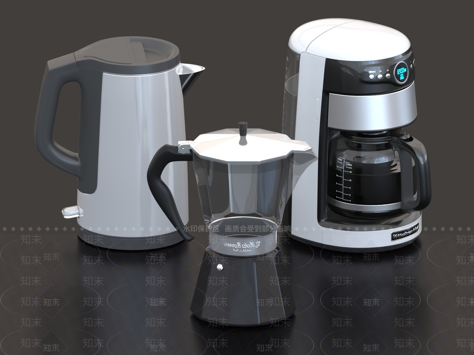 电热水壶3D模型下载【ID:1158601964】