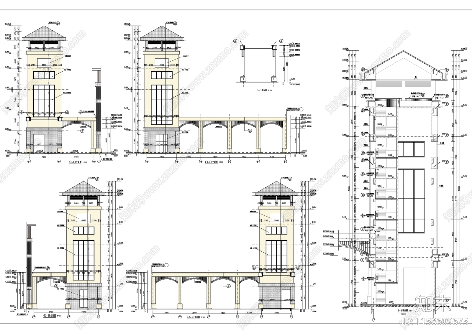 某高校实验及科技楼建cad施工图下载【ID:1158609675】