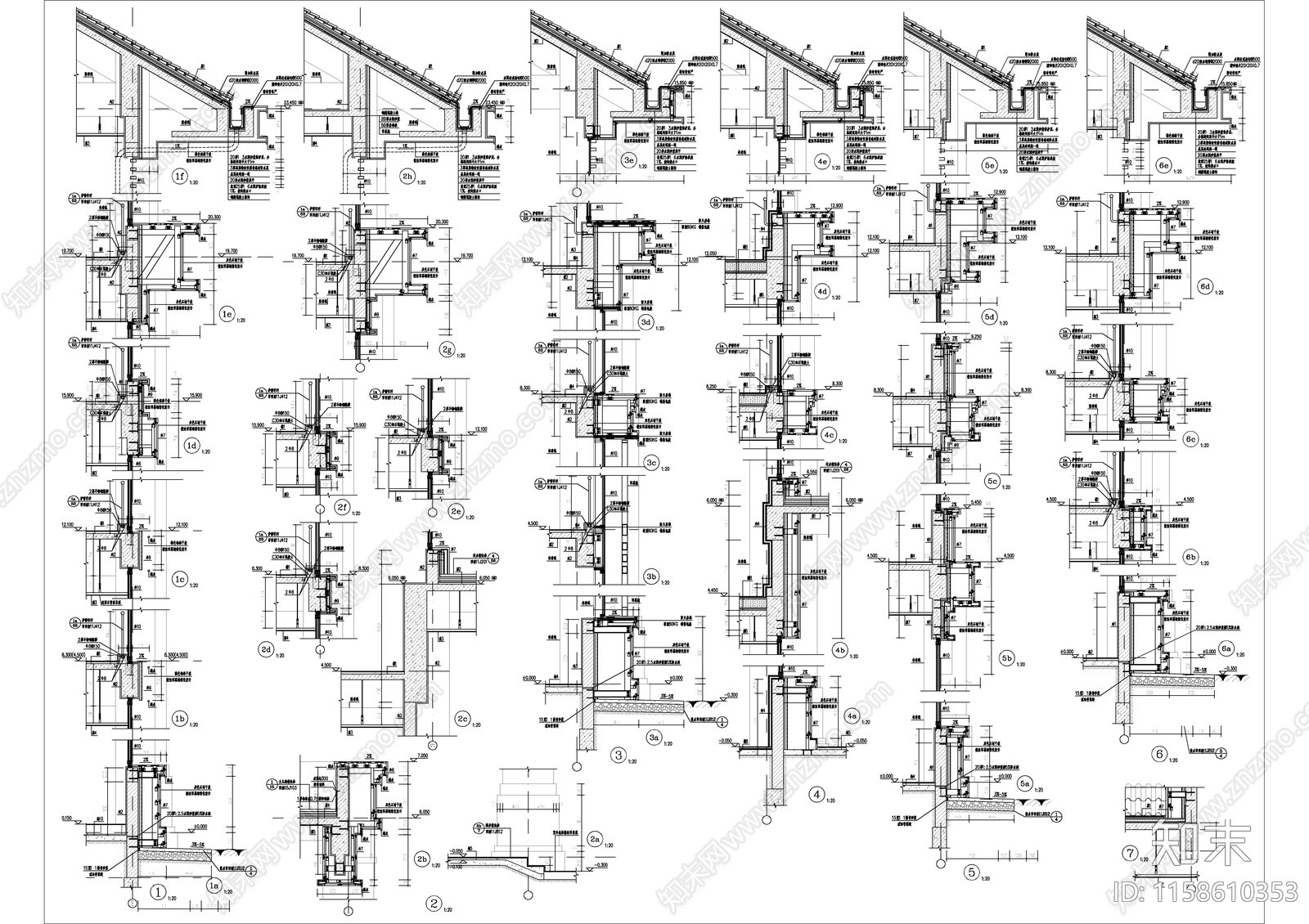 大学图书综合楼建cad施工图下载【ID:1158610353】