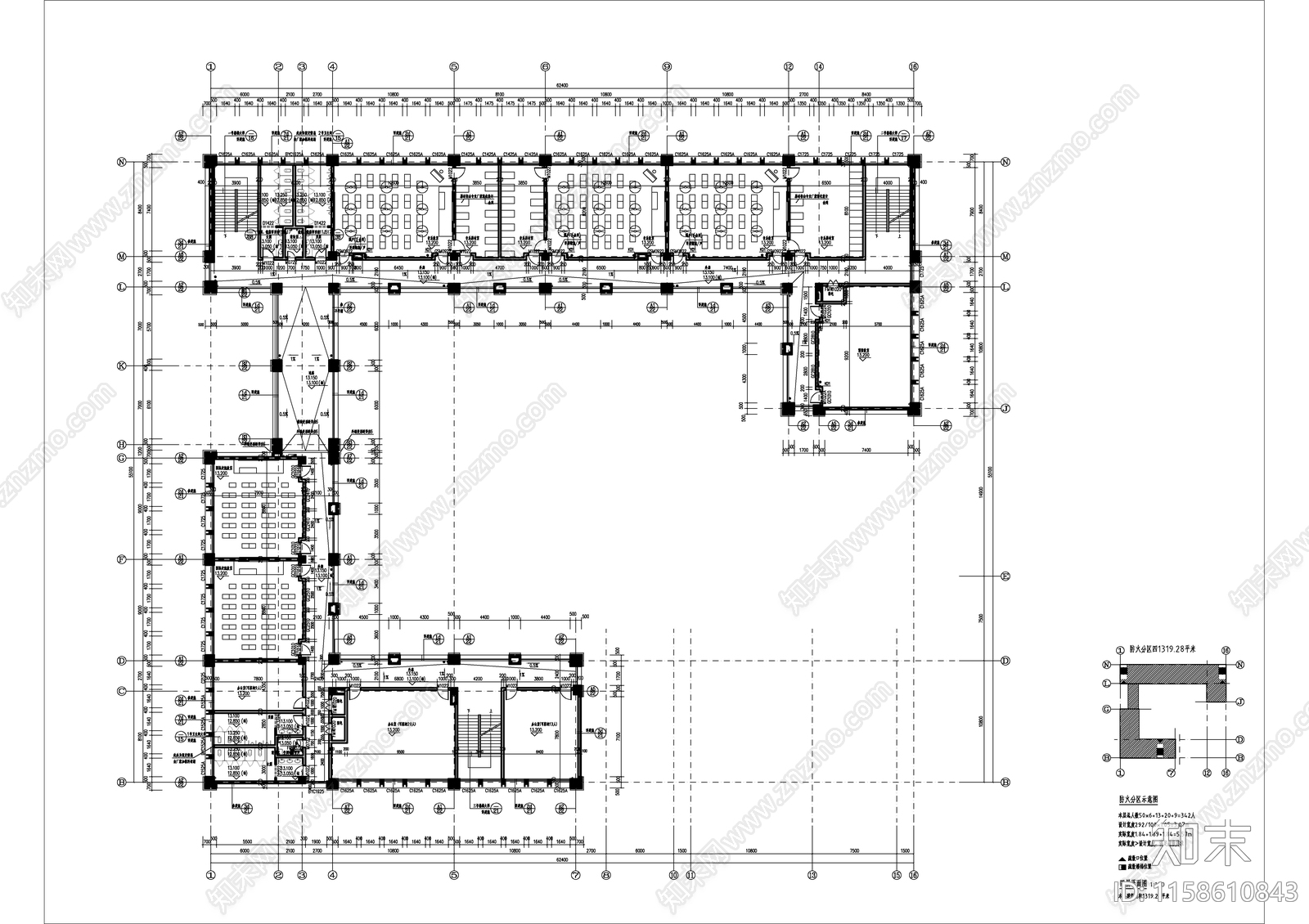 高校艺术楼及国际部建施图cad施工图下载【ID:1158610843】