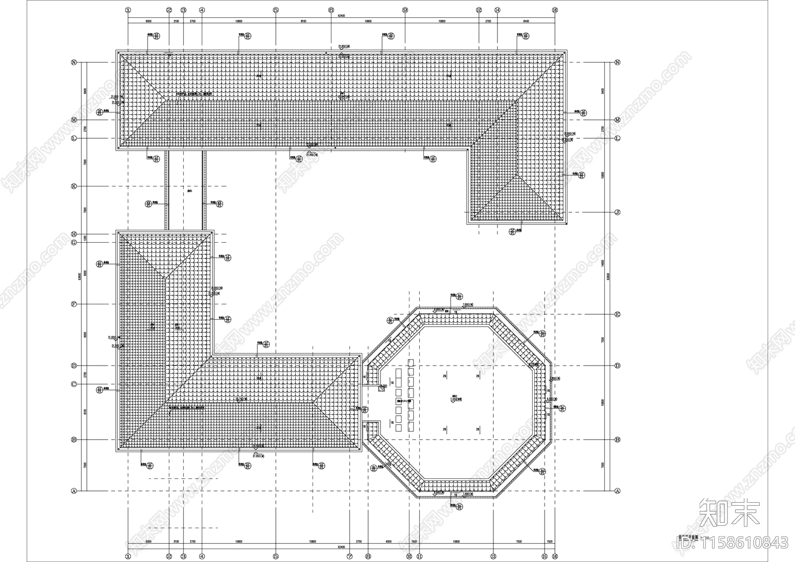 高校艺术楼及国际部建施图cad施工图下载【ID:1158610843】