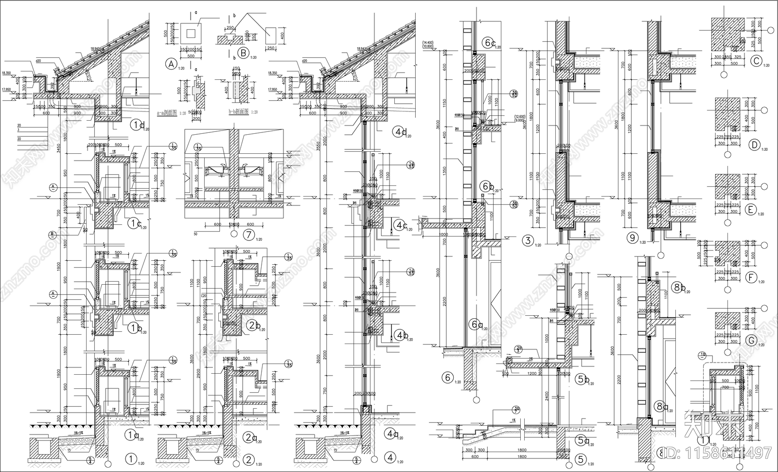 大学学生宿舍楼建施工图下载【ID:1158611497】