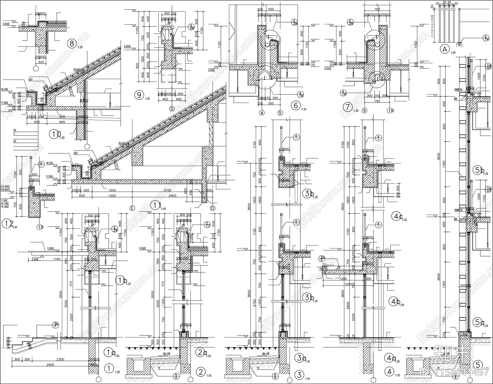 大学学生宿舍楼建施工图下载【ID:1158611497】