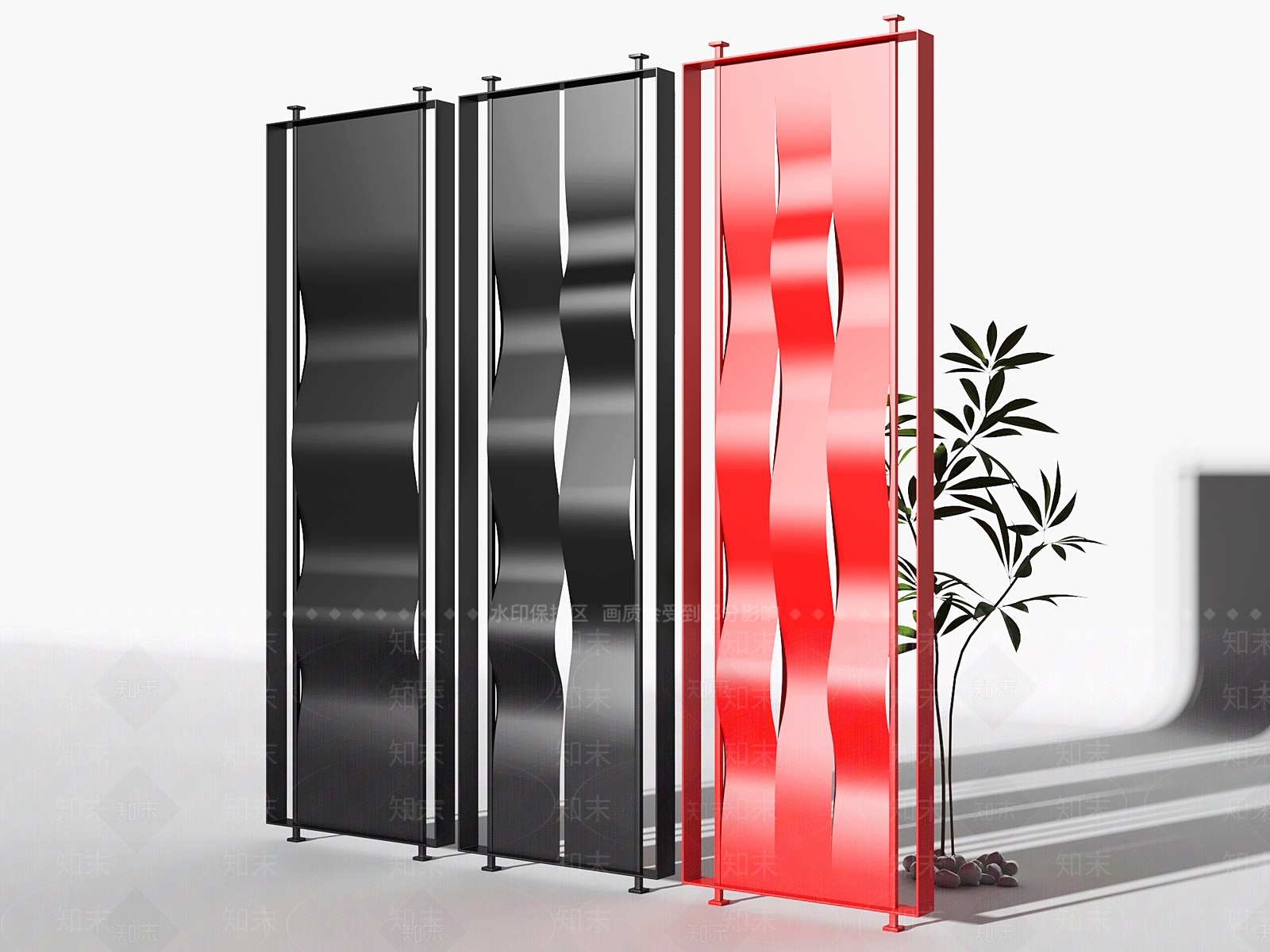 工业风铁艺隔断SU模型下载【ID:1158616339】