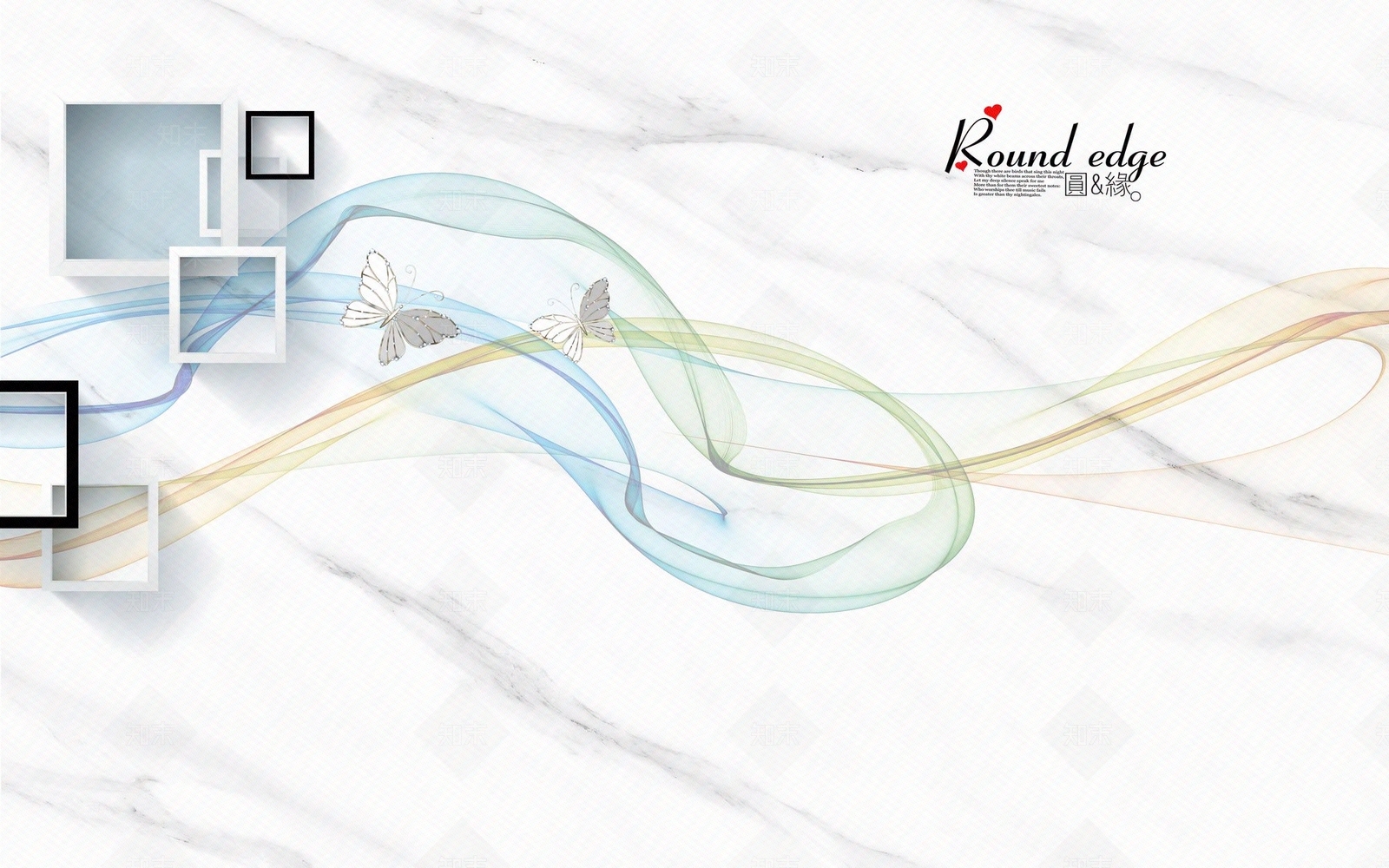 新中式大理石锦带线条丝锦背景墙贴图下载【ID:1158617762】