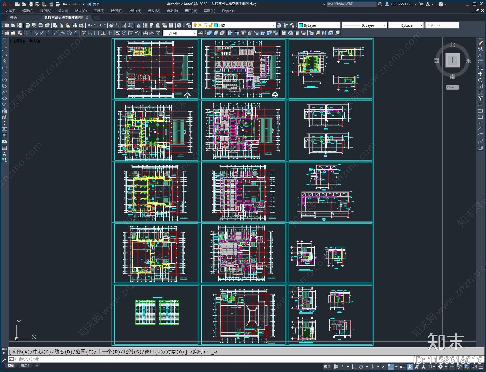 法院审判大楼空调平面图施工图下载【ID:1158618016】