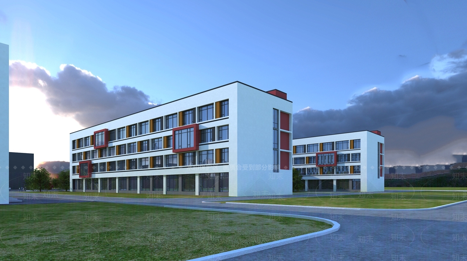 现代教学楼SU模型下载【ID:1158624907】